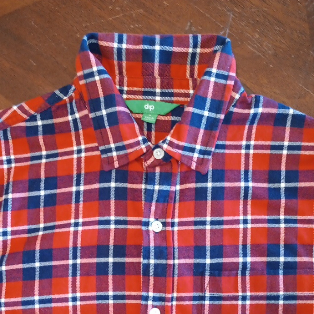 DIP Men's Vibrant Plaid Button-Down Shirt.  #407